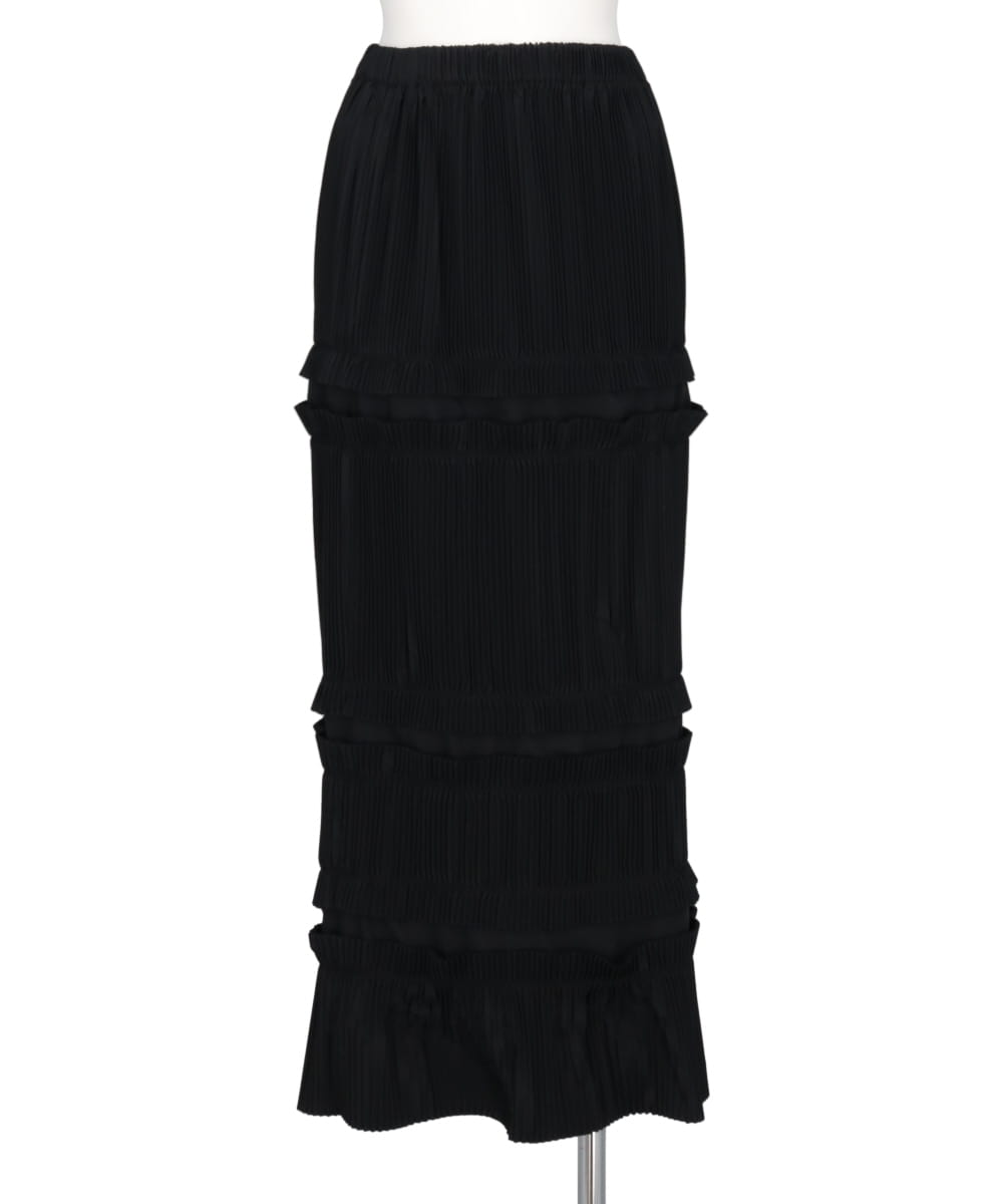 TYPEWRITER BIO STRAIGHT PLEATS SKIRT