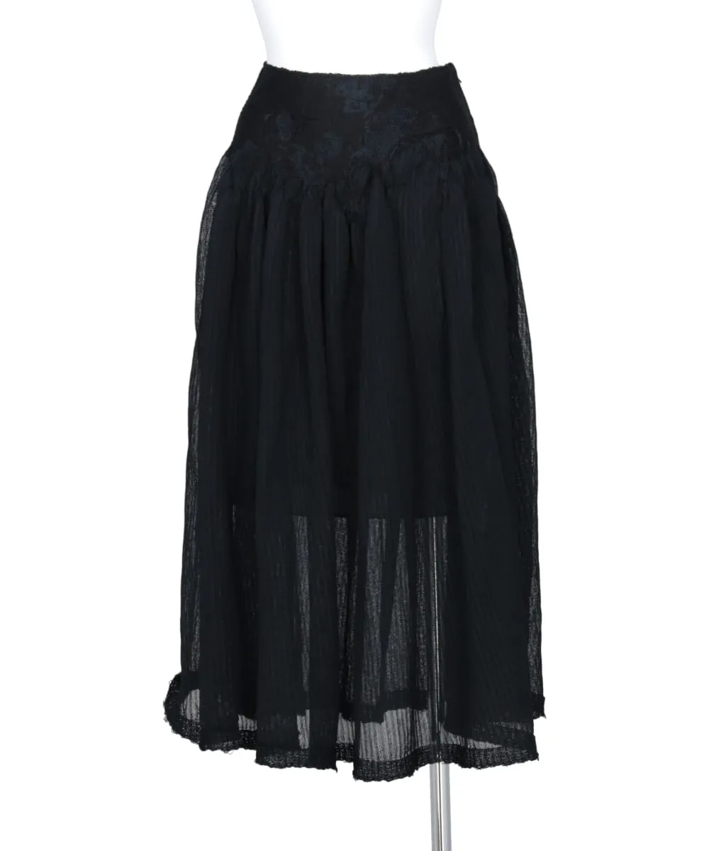 GRUNGE FLOWER FLARED SKIRT