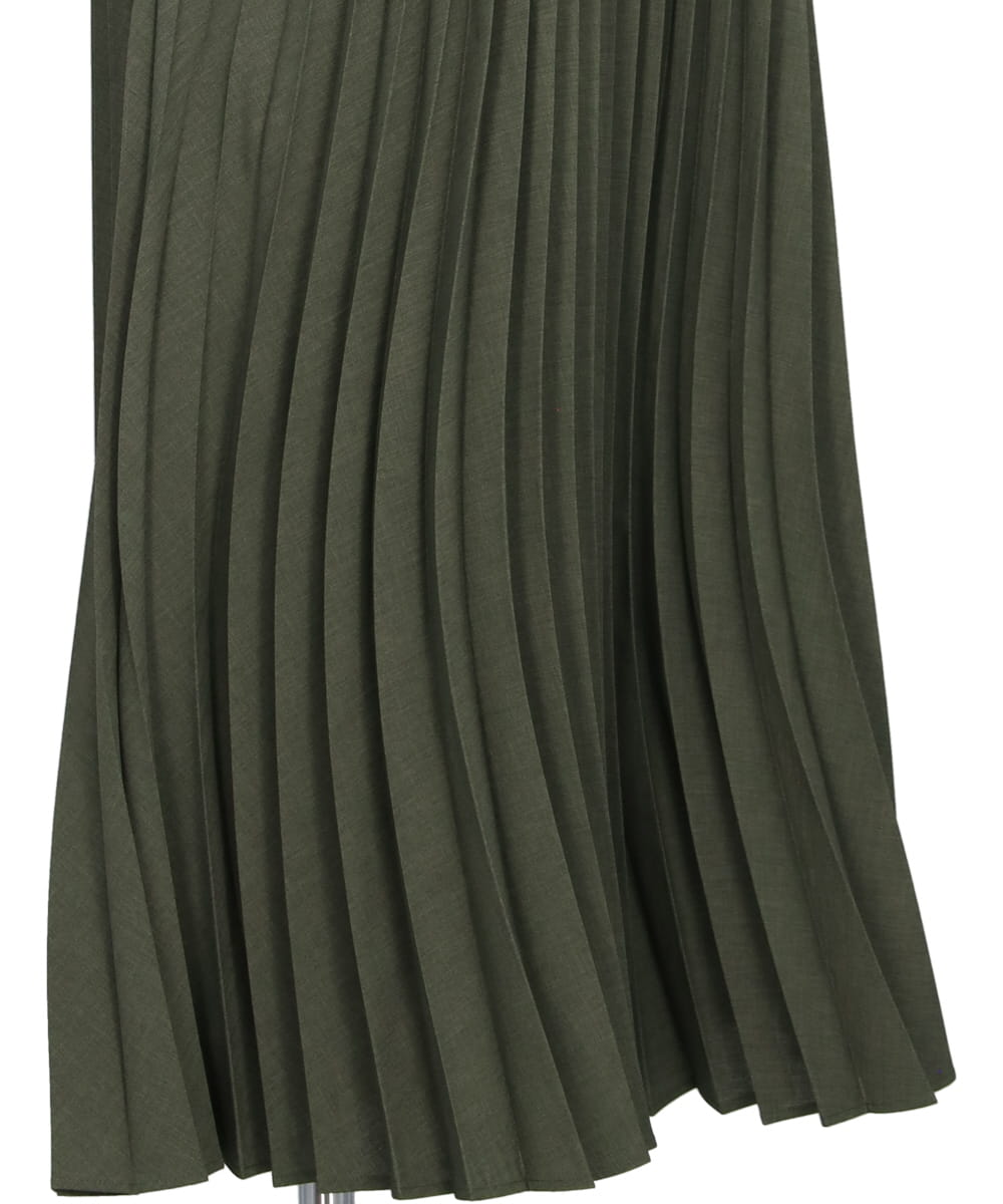 CURVED PLEATED FLARED SKIRT