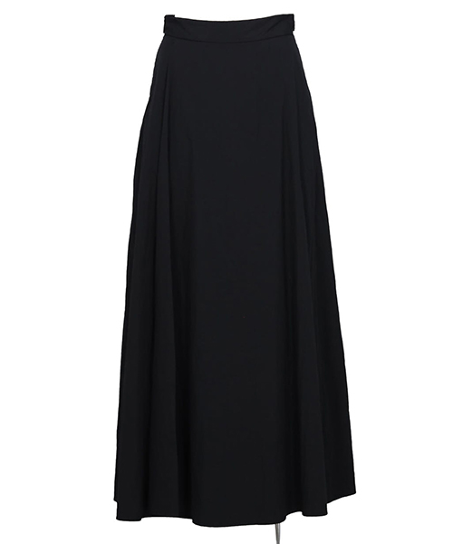 HAND DYE NYLON TUCKED FLARE SKIRT