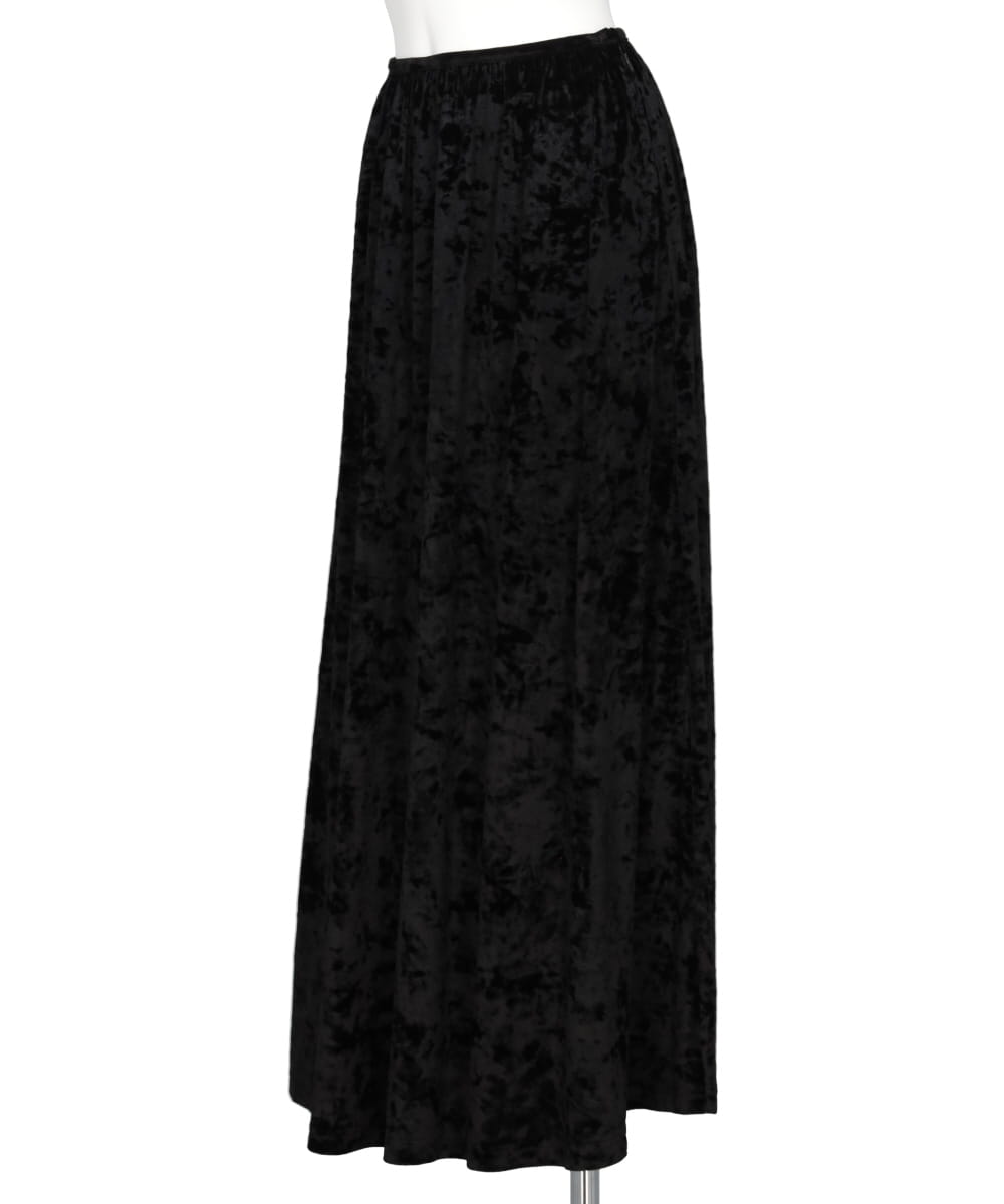 VELOUR JERSEY GATHER SKIRT