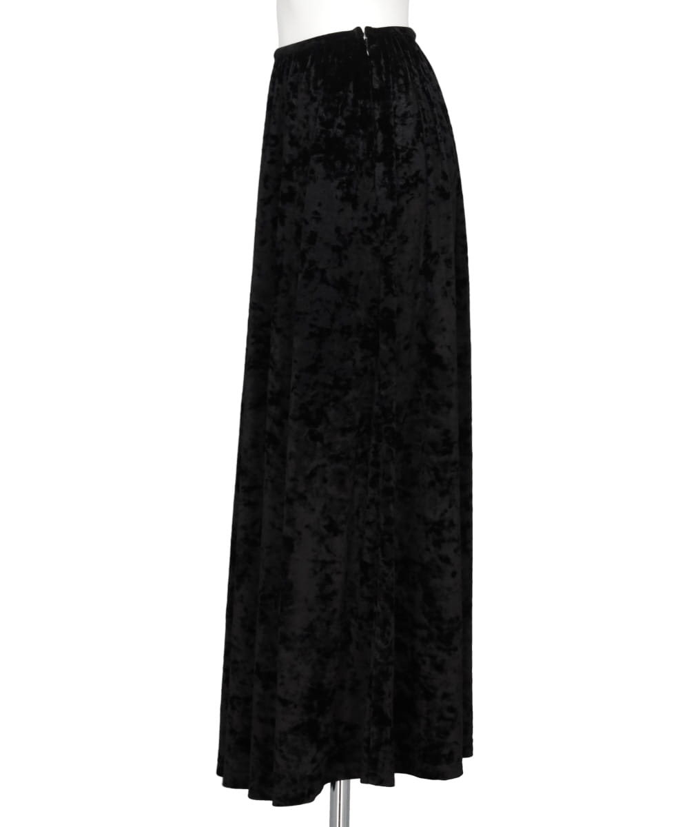 VELOUR JERSEY GATHER SKIRT