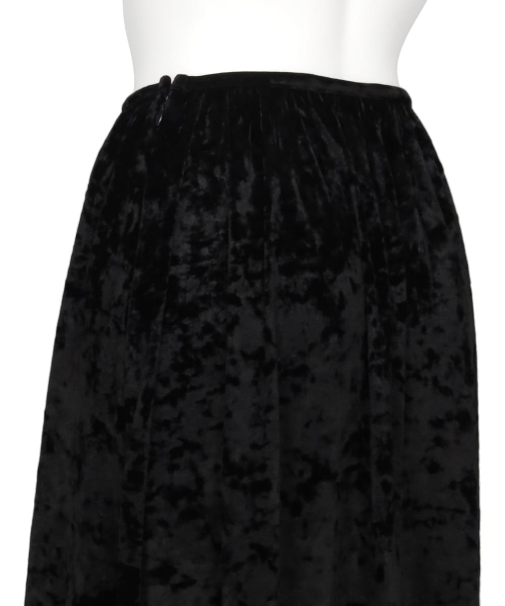 VELOUR JERSEY GATHER SKIRT