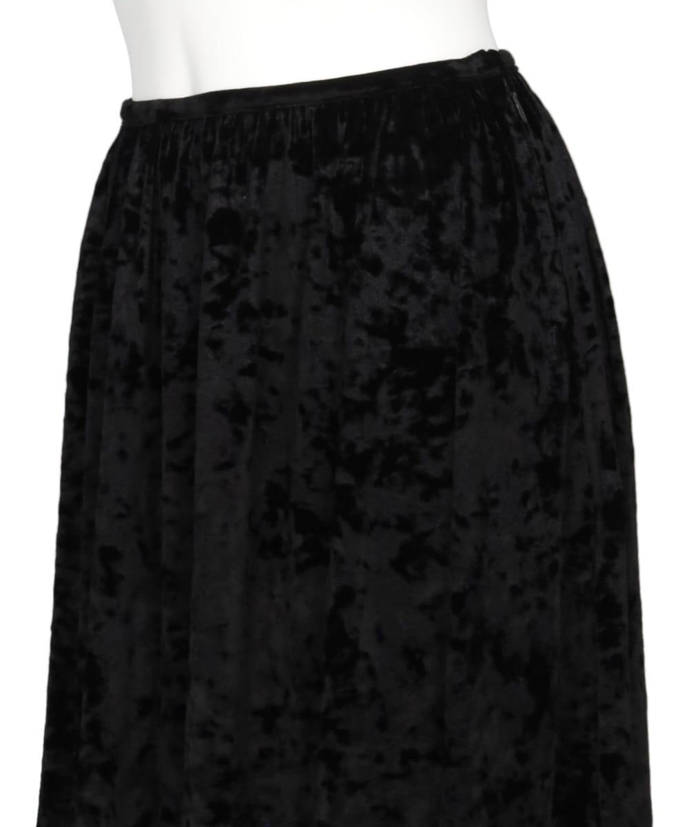 VELOUR JERSEY GATHER SKIRT