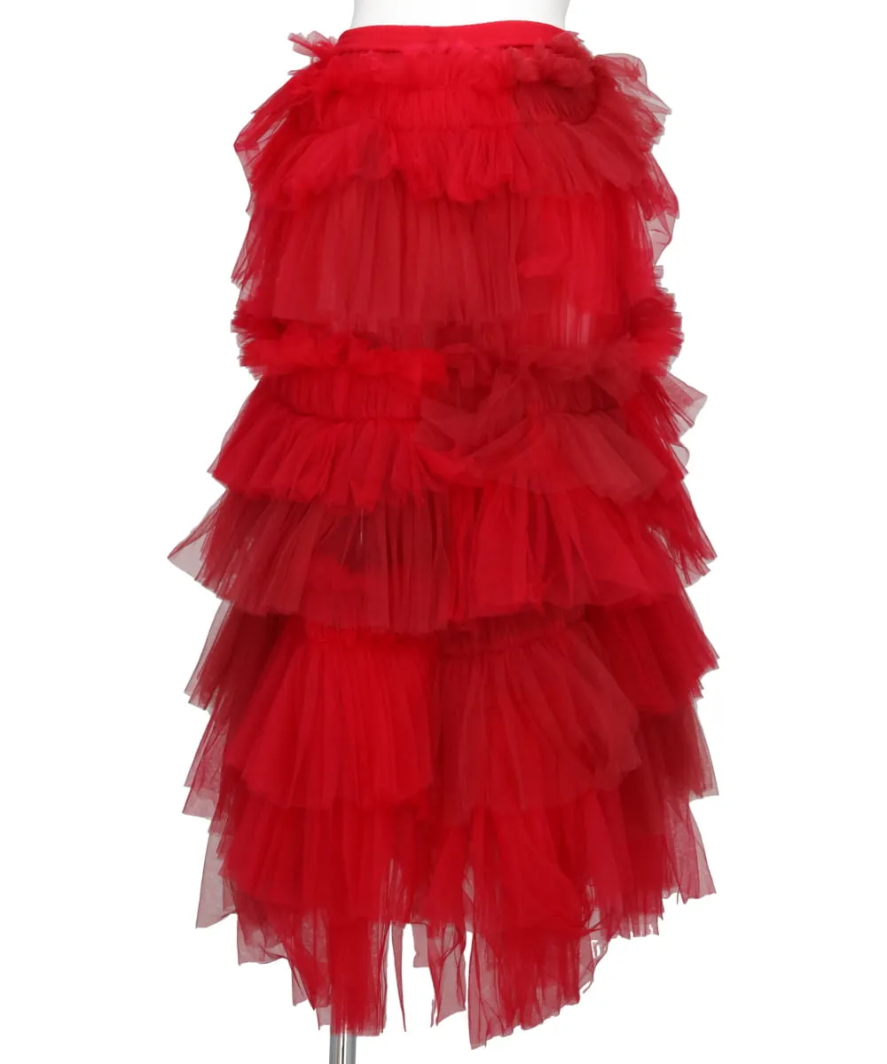 GATHERED TULLE SKIRT