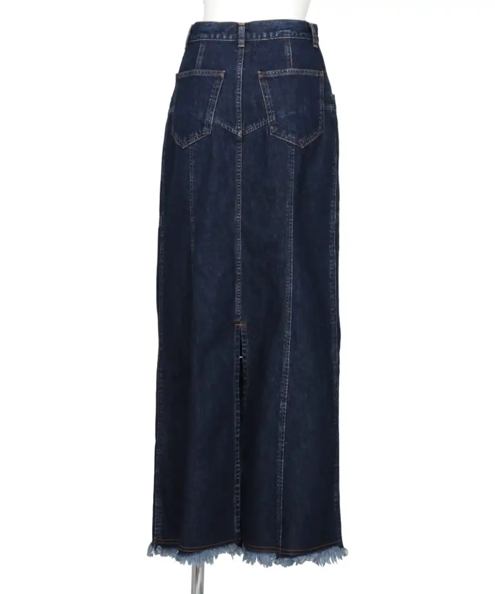 DENIM SLIT MAXI SKIRT