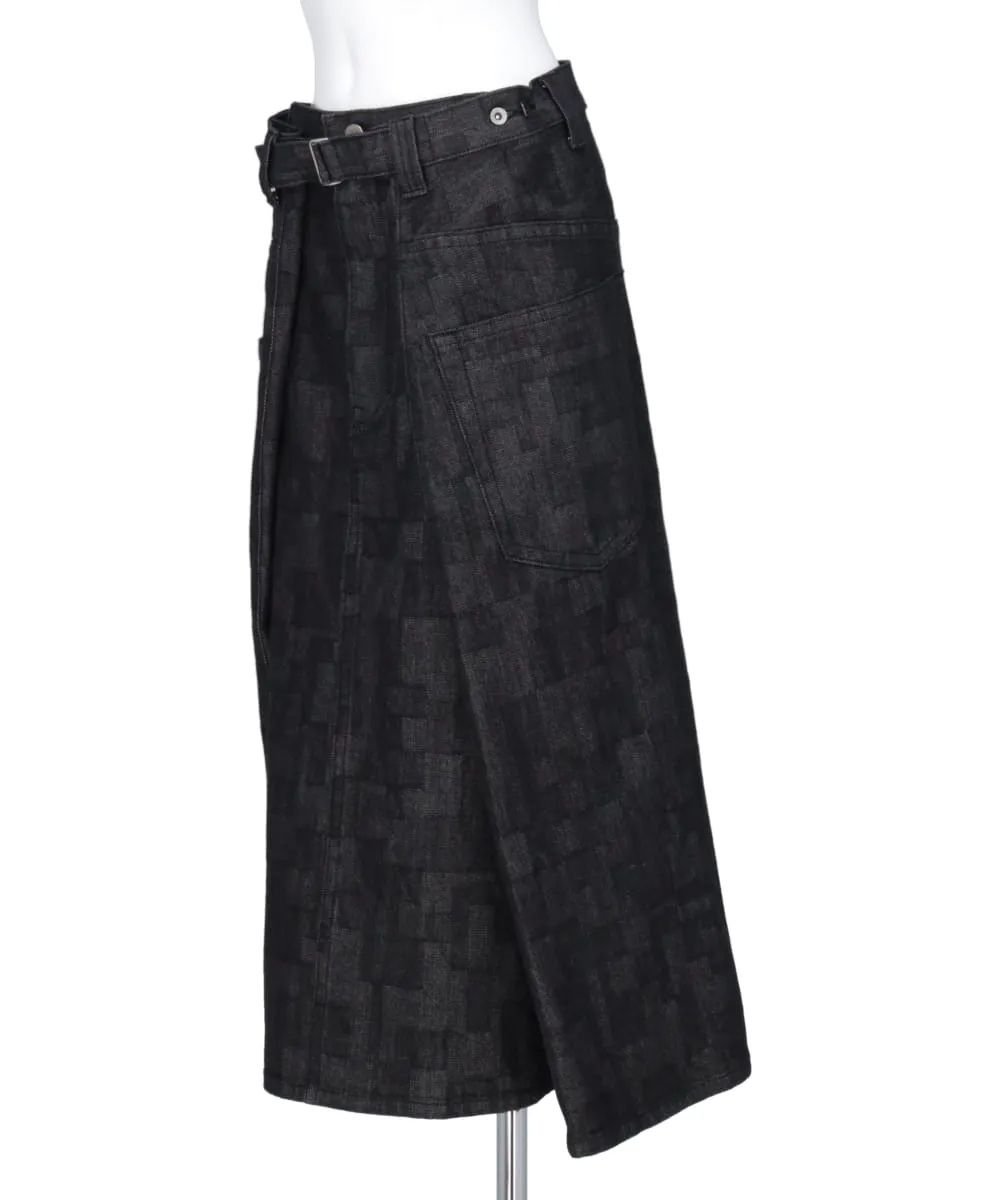 WRAP AZ DENIM SKIRT