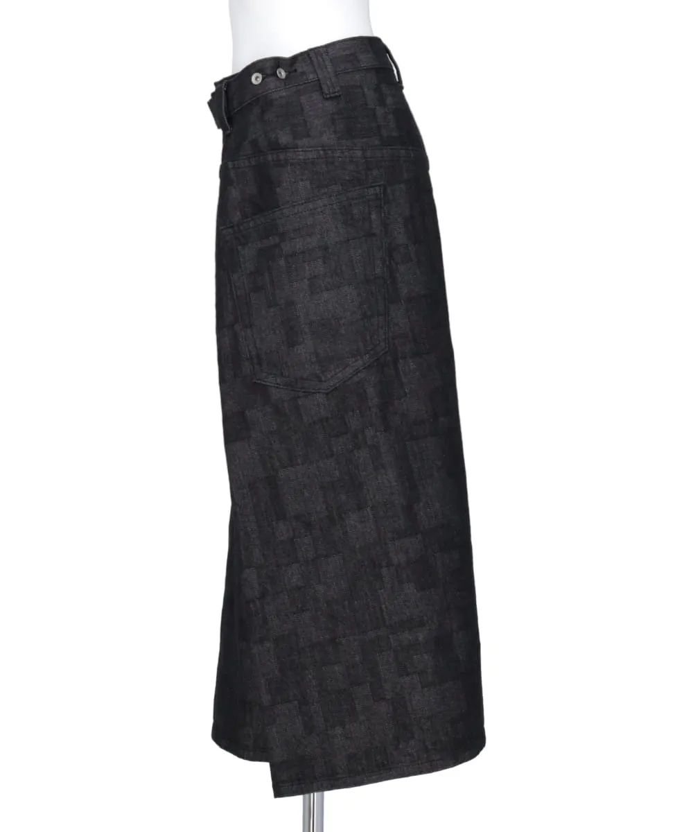 WRAP AZ DENIM SKIRT