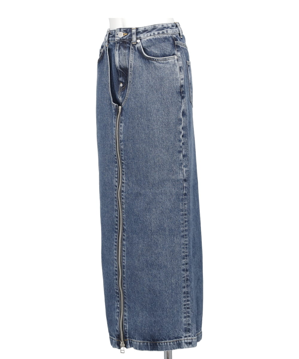 買得 JOHN LAWRENCE SULLIVAN DENIM ZIPPEDSKIRT ロングスカート