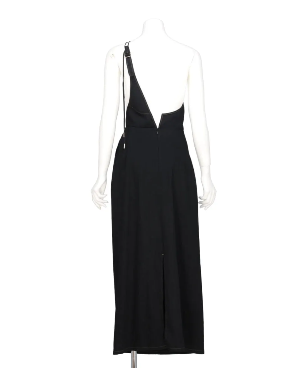 ONE-SHOULDER DRAWSTRING DRESS