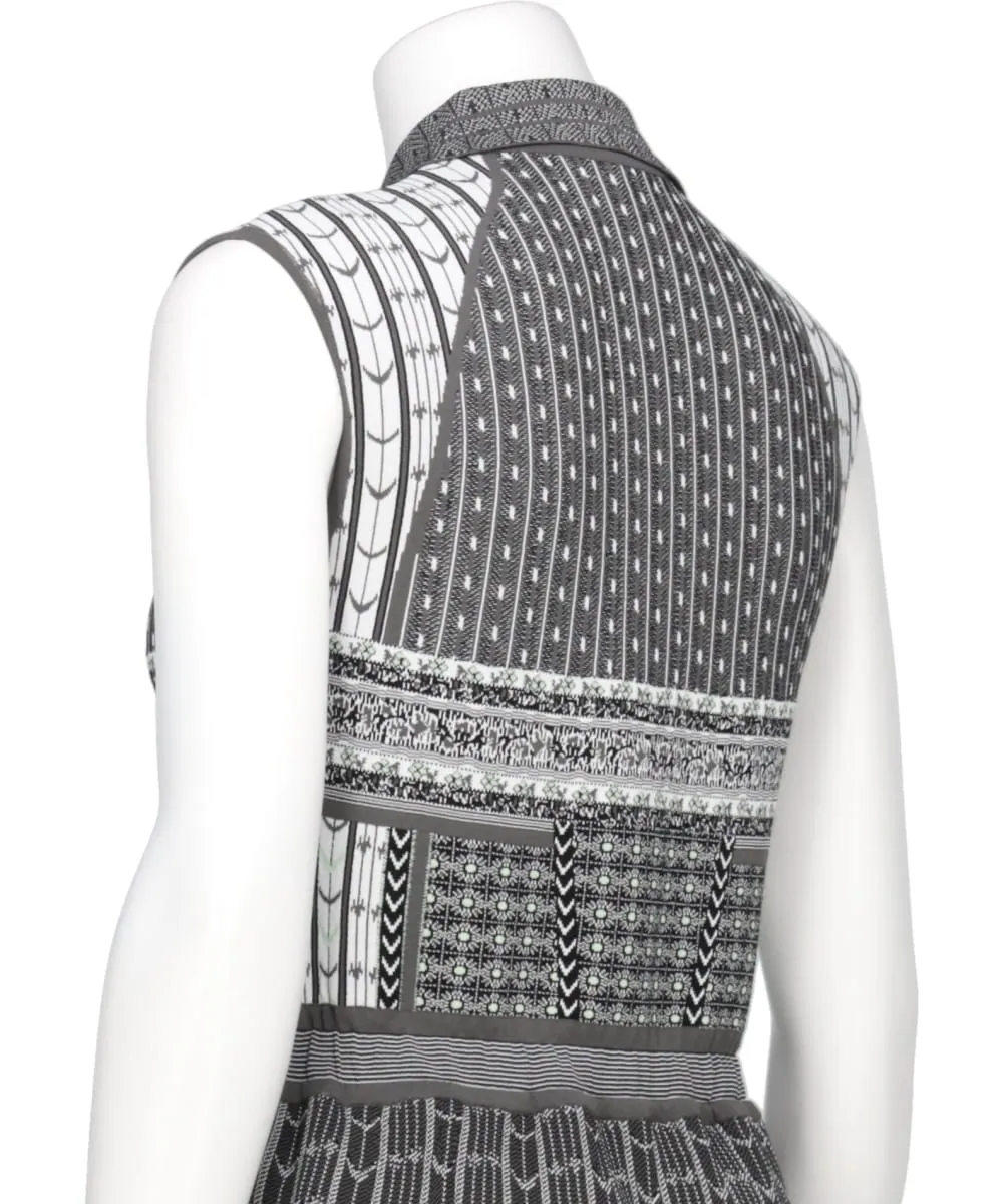 GEOMETRIC PATTERN KNITTED DRESS