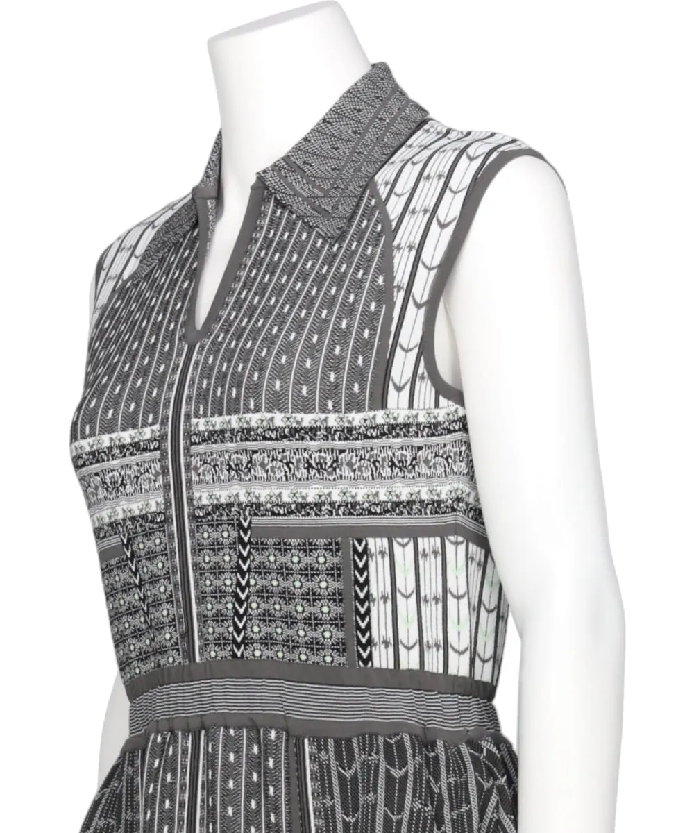 GEOMETRIC PATTERN KNITTED DRESS