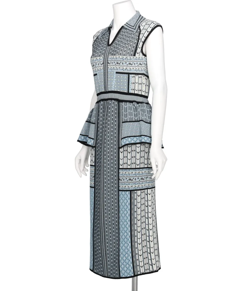 GEOMETRIC PATTERN KNITTED DRESS