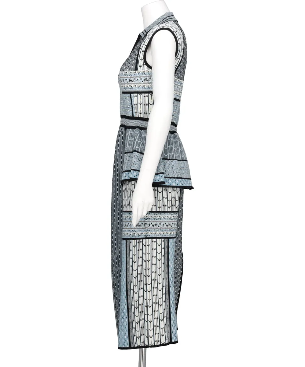 GEOMETRIC PATTERN KNITTED DRESS