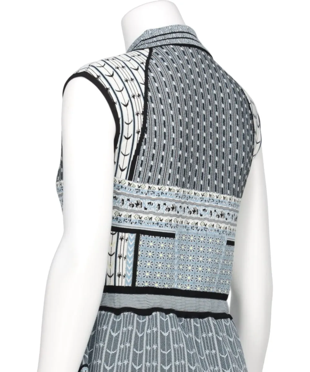 GEOMETRIC PATTERN KNITTED DRESS