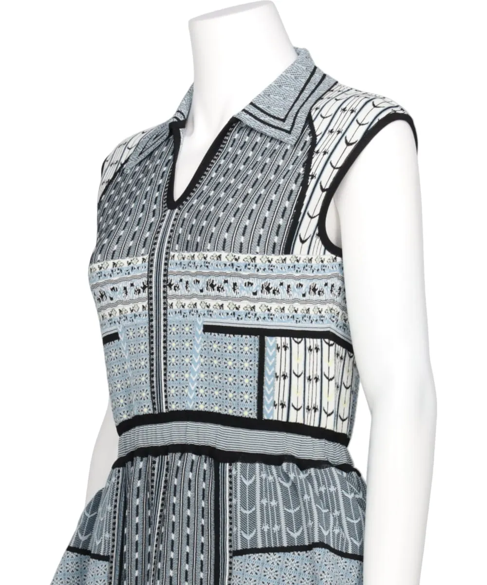 GEOMETRIC PATTERN KNITTED DRESS
