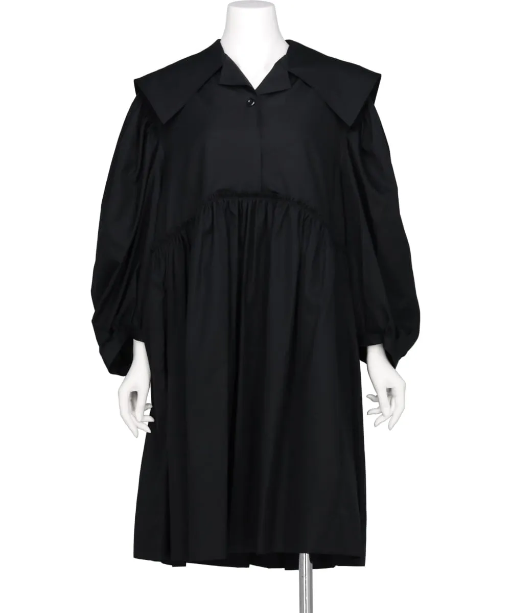 SHORT SAILOR COLLAR PUFF SLEEVE SHIRT DRESS