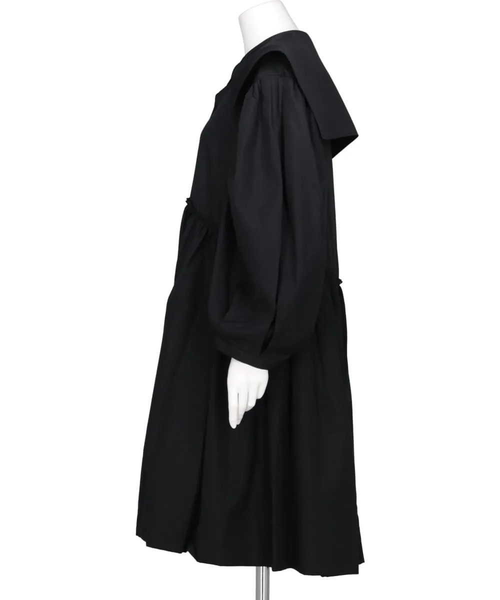 SHORT SAILOR COLLAR PUFF SLEEVE SHIRT DRESS