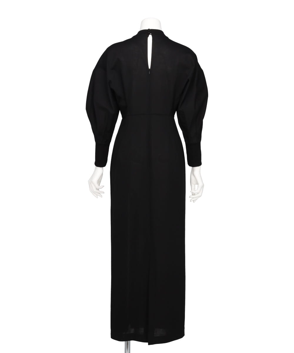 袖丈七分袖マメクロゴウチMameKurogouchiコットンジャージードレス黒サイズ2
