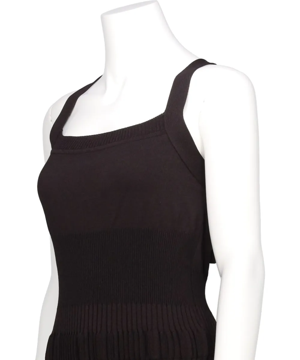 SHEER STRIPE KNIT DRESS