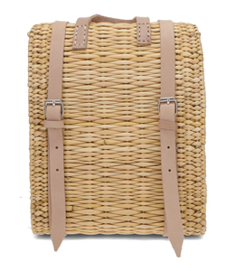 STRAW BASKET BACKPACK SMALL