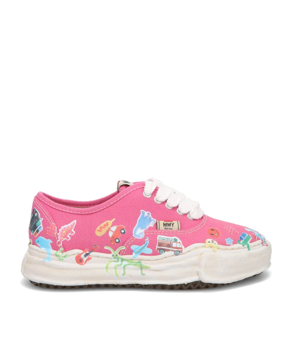 BAKER/ORIGINAL SOLE CANVAS STICKERS PRINT LOW-TOP SNEAKER