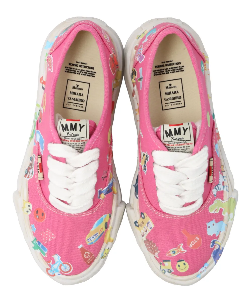 BAKER/ORIGINAL SOLE CANVAS STICKERS PRINT LOW-TOP SNEAKER