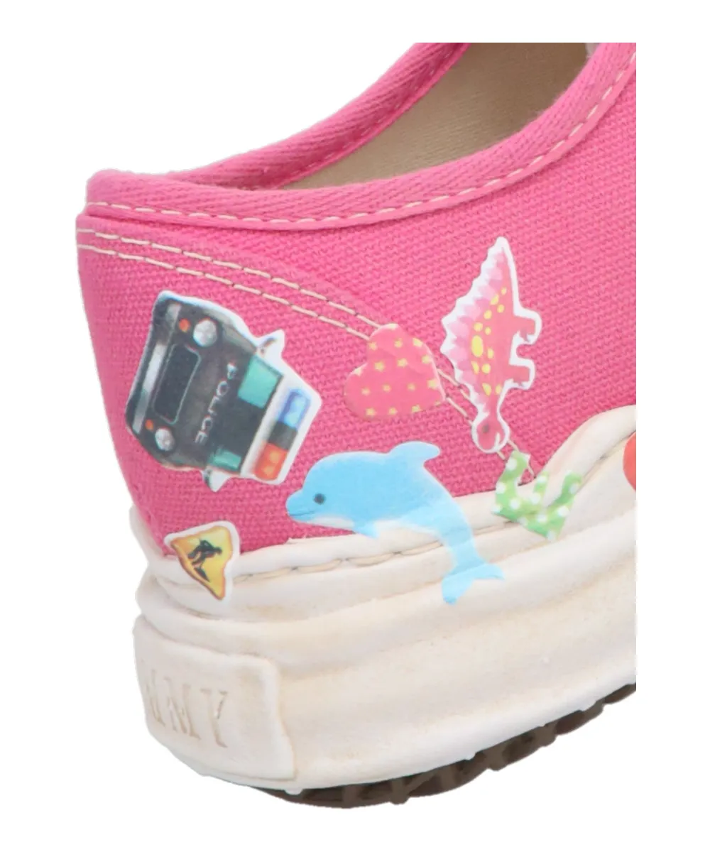 BAKER/ORIGINAL SOLE CANVAS STICKERS PRINT LOW-TOP SNEAKER