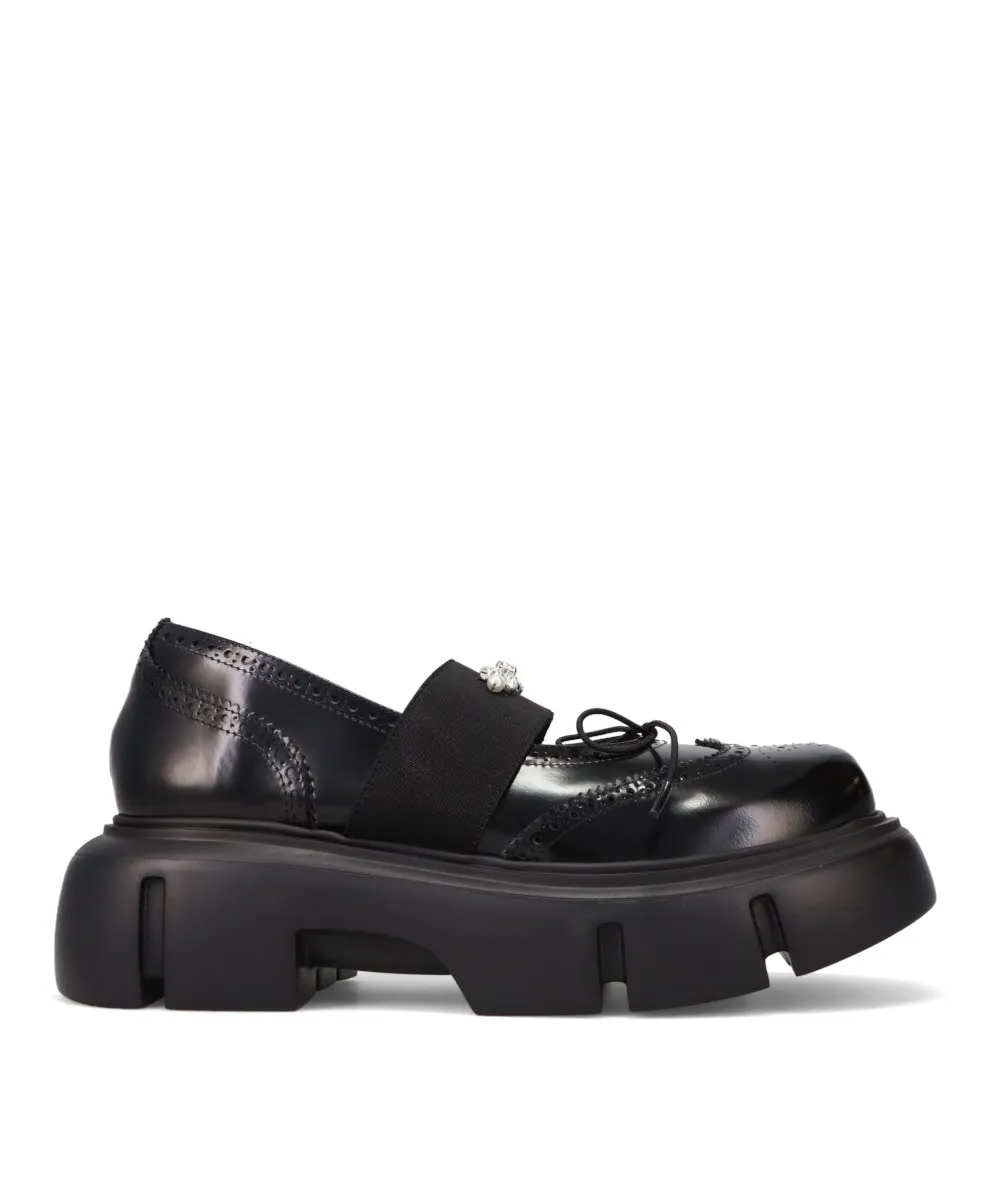 PLATFORM BALLET BROGUES W/EMB