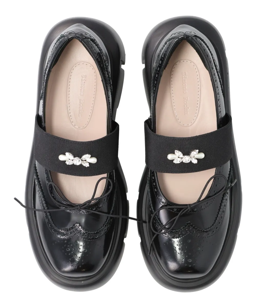 PLATFORM BALLET BROGUES W/EMB