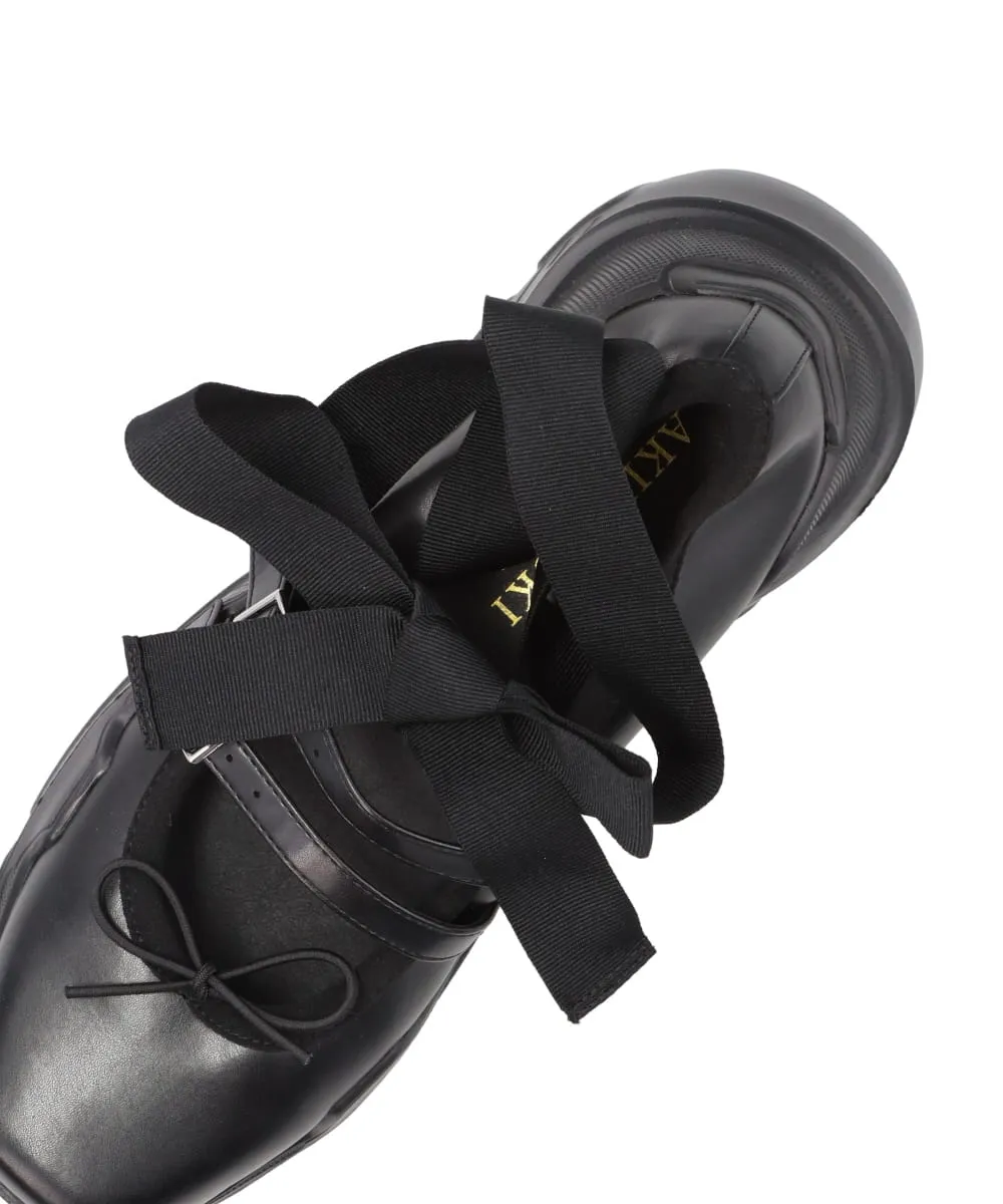 AKIKOAOKI 即完売 Giselle-faux leather Sサイズ - ローファー/革靴