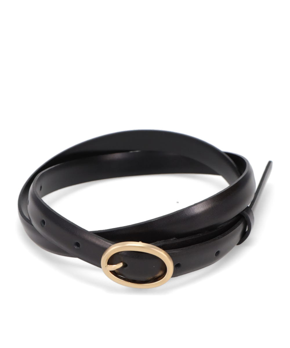 COW HIDE LEATHER NARROW BELT