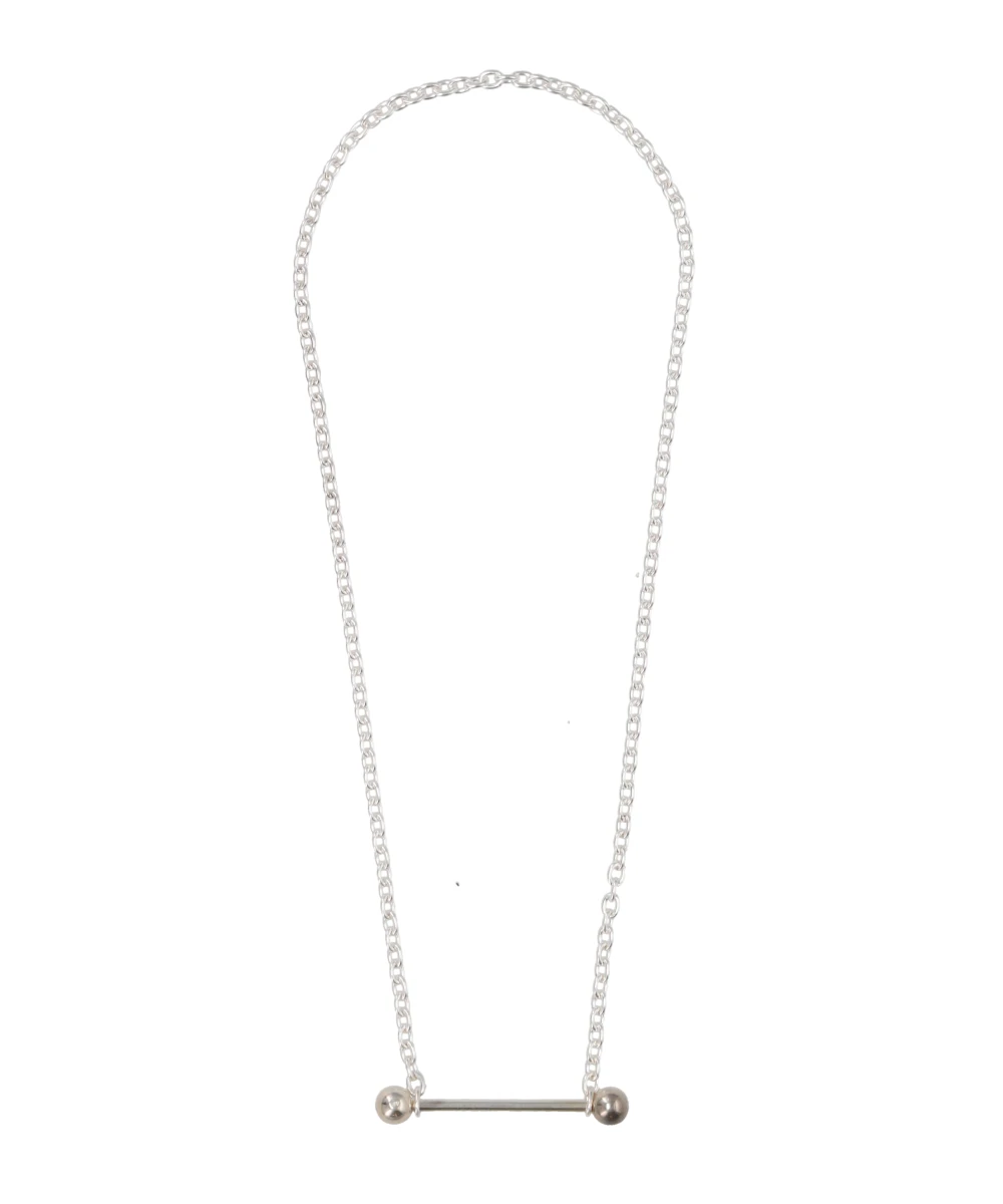 STRAIGHT BARBELL SHORT NECKLACE